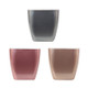 3 PCS Imitation Metal Colorful Water Storage Plastic Flowerpot, Size: G109 Medium Pot(Square Silver Grey)