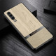 For Huawei P30 Shang Rui Wood Grain Skin PU + TPU Shockproof Case(Wood Color)