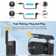 PULUZ Dual-Channel Wireless Microphone System with Transmitter and Receiver for DSLR Cameras and Video Cameras(Black)