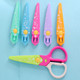 3 Sets Children Stationery Creative Lace Scissors 3/6 Knife Head Manual Safety Plastic Scissors Random Color Delivery, Size:6 Packs