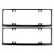 2 PCS Car License Plate Frames Car Styling License Plate Frame Magnesium Alloy Universal License Plate Holder Car Accessories(Black)