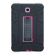 For Samsung Galaxy Tab A 8.0 2015 C5 Four Corners Shockproof Silicone + PC Protective Case with Holder(Black + Rose Red)