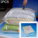3 PCS Hot Vacuum Bag Storage Organizer Transparent Border Foldable Extra Large Seal Compressed Travel Saving Space Bags(60x80cm)