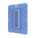 For Samsung Galaxy Tab S2 9.7 T810 C5 Four Corners Shockproof Silicone + PC Protective Case with Holder(Navy Blue + Lemon Yellow)