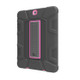 For Samsung Galaxy Tab S2 9.7 T810 C5 Four Corners Shockproof Silicone + PC Protective Case with Holder(Black + Rose Red)