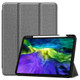 Fabric Denim TPU Smart Tablet Leather Case with Sleep Function & Tri-Fold Bracket & Pen Slot(Gray)