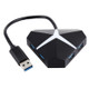 5Gbps Super Speed 4 Ports USB 3.0 HUB Adapter, Cable Length: about 20cm(Black)