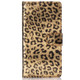 For iPhone 11 Pro  Leopard Flip Stand Mobile Phone Case with Lanyard Card Slot Photo Frame(Gold)