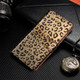 For iPhone 11 Pro  Leopard Flip Stand Mobile Phone Case with Lanyard Card Slot Photo Frame(Gold)