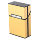 Aluminum Cigar Cigarette Case Tobacco Holder Pocket Box Storage Container Smoking Set(Gold)