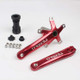 Litepro Folding Bicycle LP Hollow One-piece Crank Tooth Disc Bottom Axle Modified SP8, Style:Left and Right Crank+Bottom Bracket(Red)