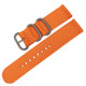 Washable Nylon Canvas Watchband, Band Width:22mm(Orange with Silver Ring Buckle)