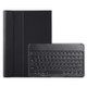 Y0N5 TPU Case Lambskin Texture Round Keycap Bluetooth Keyboard Leather Case with Holder For Xiaomi Pad 5 / 5 Pro(Black)