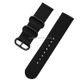 Washable Nylon Canvas Watchband, Band Width:24mm(Black with Black Ring Buckle)