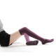 Ladies Over The Knee Yoga Socks Winter Warm Non-Slip Dance Five-Finger Socks, Size: Free Size(Wine Red)