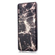 For Huawei P30 Plating Marble Pattern Soft TPU Protective Case(Black Gold)