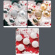 5 PCS Christmas Theme Shooting Props Christmas Balls Ornaments Jewelry Background Photography Photo Props(Silver)