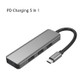 ICE COOREL H8 Multifunction USB HUB USB Interface Mobile Bracket, Number of interfaces: PD Charging 5 In 1