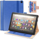 For Amazon Kindle Fire HD 10/HD 10 Plus 2021 Retro Texture PU Leather Horizontal Flip Leather Case with Holder & 2 Card Slots & Hand Strap & Sleep / Wake-up Function(Blue)