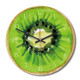 Kiwi Fruit Pattern Home Office Bedroom Decoration Acrylic Mute Wall Clock, Size : 28cm