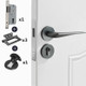 Magnetic Lock Mute Split Lock Solid Space Aluminum Indoor Door Lock, Style:72 Magnetic  Package(Grey)