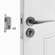 Magnetic Lock Mute Split Lock Solid Space Aluminum Indoor Door Lock, Style: With Magnetic 72 Lock Body(Grey)