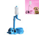 Pet Waterer Multifunctional Dog Lifting Kettle with Fixed Suction Basin Bottom(Blue)