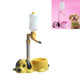 Pet Waterer Multifunctional Dog Lifting Kettle with Fixed Suction Basin Bottom(Yellow)