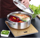 Stainless Steel Extra Thick Hot Pot Thickened Bottom Grid Pot(Diameter : 34cm)