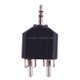 2 RCA Male to 3.5mm Male Jack Audio Y Adapter(Black)