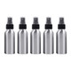 5 PCS Refillable Glass Fine Mist Atomizers Aluminum Bottle, 100ml(Black)