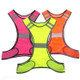 Sports Reflective Vest Night Running Outdoor Reflective Clothing Traffic Safety Reflective Vest,Style: Without Led(Pink)