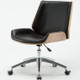Fashion Comfortable Practical Rotate Chair Lift Office Chair(Black + Walnut)