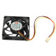 High Speed 7cm 3-pin Cooling Fan(Black)