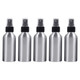 5 PCS Refillable Glass Fine Mist Atomizers Aluminum Bottle, 120ml(Black)