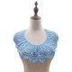 Sky Blue Milk Silk Lace Embroidered Collar Three-dimensional Hollow Fake Collar DIY Clothing Accessories, Size: 32 x 32cm