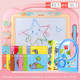 Children Color Graffiti Drawing Board Magnetic Writing Board, Style:Set 2(Pink)