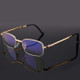 Folding Anti Blue-ray Presbyopic Reading Glasses with Case & Cleaning Cloth, +3.00D(Gold)