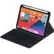 HK006C Detachable Bluetooth Keyboard Leather Tablet Case with Touchpad & Holder for iPad mini 6(Black)