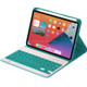 HK006 Square Keys Detachable Bluetooth Keyboard Leather Tablet Case with Holder for iPad mini 6(Dark Green)