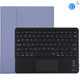 TG109BC Detachable Bluetooth Black Keyboard + Microfiber Leather Tablet Case for iPad Air 2020, with Touch Pad & Pen Slot & Holder (Purple)