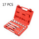 17 In 1 Small Aluminum Alloy Bearing Disassembly Tool Bearing Installation Extractor(Red)