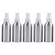 5 PCS Refillable Glass Fine Mist Atomizers Aluminum Bottle, 120ml(White)