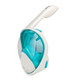 COPOZZ Snorkeling Mask Full Dry Snorkel Swimming Equipment, Size: L(White Green)