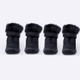 4 PCS/Set Pet AutumnWinter Thicken Cotton Shoes Dog Warm And Non-Slip Shoes, Size: No. 1(Black)