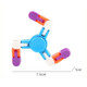 10 PCS Bicycle Chain Track DIY Toys Bone Stenosis 4 Angle Variety Fingertip Spinner, Random Color Delivery(Three-section Type)