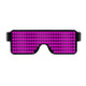 Night Club Bar Disco LED Light Emitting Glasses Festival Party USB Charging Shutter Dynamic Flash Glasses (Pink)