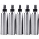 5 PCS Refillable Glass Fine Mist Atomizers Aluminum Bottle, 250ml(Black)