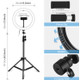 PULUZ 10.2 inch 26cm LED Ring Light  + 1.1m Tripod Mount Vlogging Video Light  Live Broadcast Kits