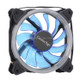 Color LED 12cm 3pin Computer Components Chassis Fan Computer Host Cooling Fan Silent Fan Cooling, with Power Connection Cable & Blue Light(Blue)